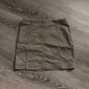 Olive green mini skirt